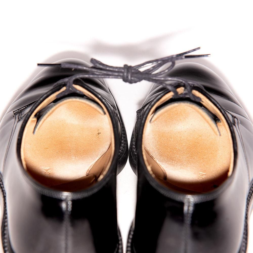 【美品】クロケット&ジョーンズ　8E ブラックカーフ プレーントゥ 美品】クロケット&ジョーンズ 8E ブラックカーフ プレーントゥ