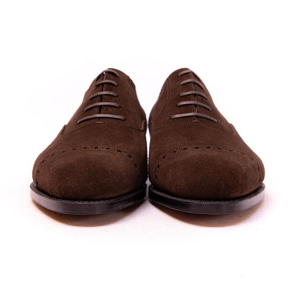 【Corno Blu】パンチドキャップ UK7.0 コルノブルゥ パンチドキャップ スエード ブラウン オーダー品