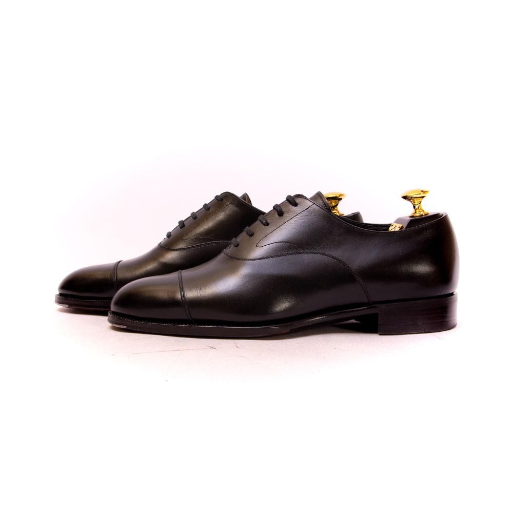 ☆美品☆ 三陽山長 匠友二郎 ブラック シームレスヒール 6.5