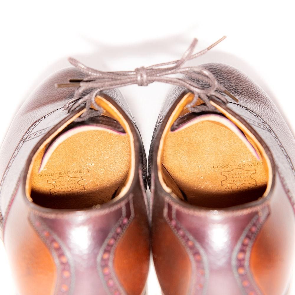 オールデン cu(カスタムオーダー) サドルシューズ 型押しコードバン