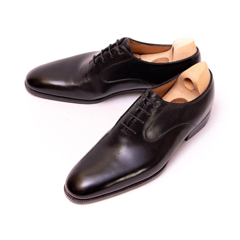 ディミトリー ゴメス 内羽根プレーントゥ ブラック シームレスヒール