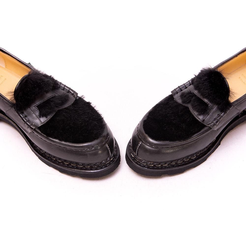 パラブーツ ORSAY ラパンファー 黒 ローファー 新品 UK4