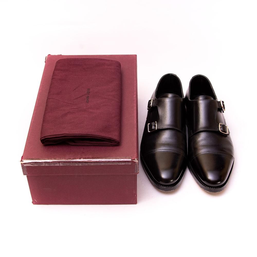 【美品】JOHN LOBB william ブラック5Eジョンロブウィリアム ジョンロブ WILLIAM(ウィリアム)ダブルモンク ブラック サイズ