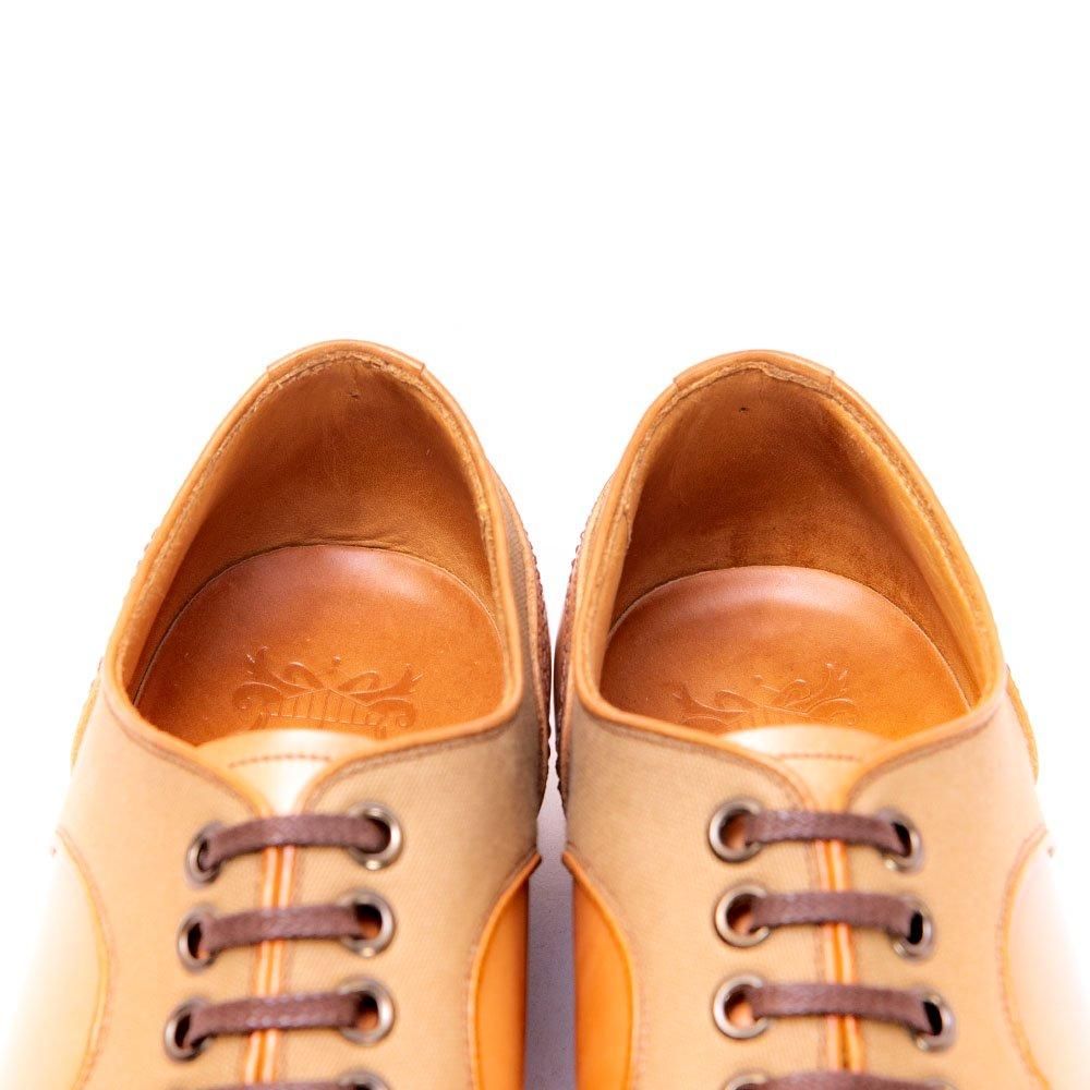 ショセ C740 プレーントゥ サドルシューズ コンビ ナチュラルコード