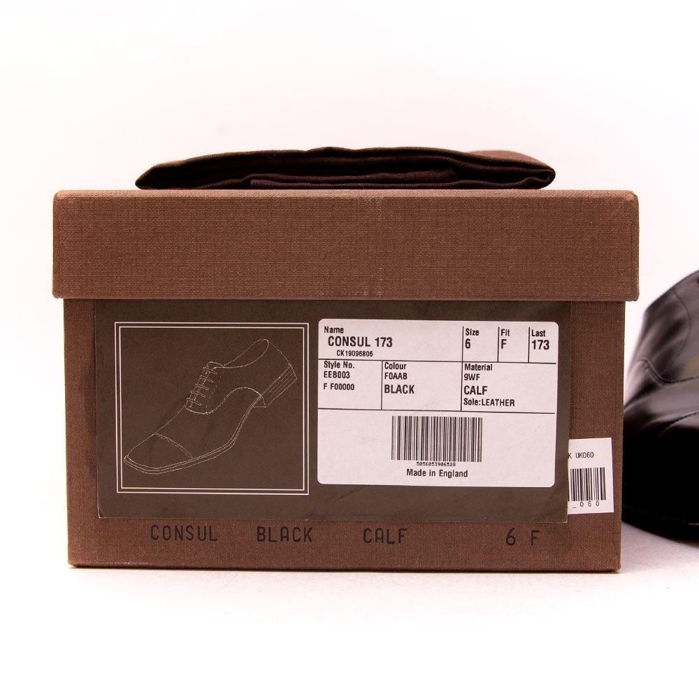 超美品 チャーチ コンサル 60 F 6 church's ブラック 25.0 チャーチ CONSUL(コンサル) ストレートチップ ブラック サイズ6F