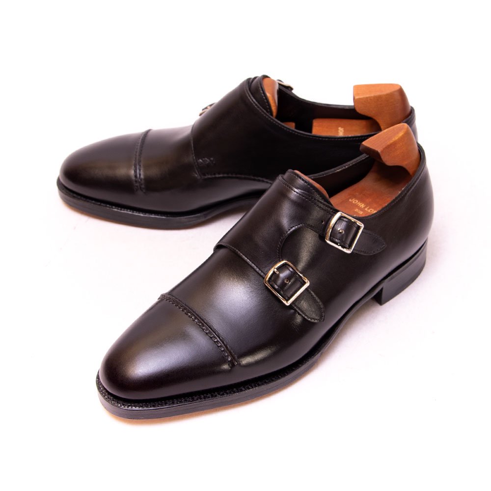 ジョンロブ WILLIAM75(ウィリアム75)ダブルモンク ブラック グレージングカーフ 2021イヤーモデル サイズ6.5E -  中古革靴販売|革靴の通販ラスタイルシューズショップ