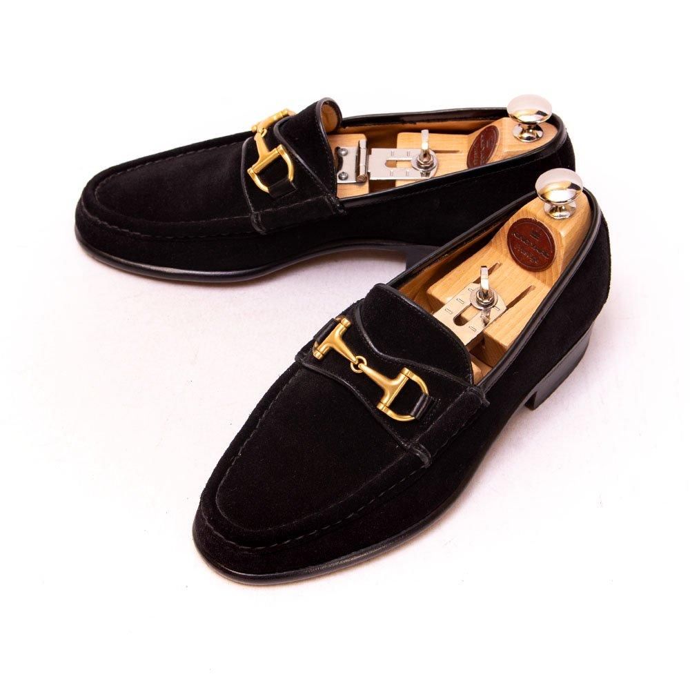 BEAMS F別注BONAFE ビットローファー ブラックスエード7 Enzo Bonafe〉combination bit loafers ｜ビームスF
