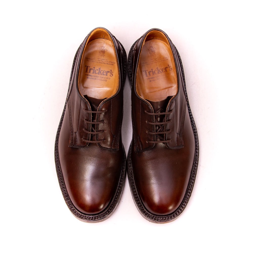 トリッカーズ WOODSTOCK(ウッドストック) プレーントゥ エスプレッソ ダークブラウン サイズ9.5Fitting5 -  中古革靴販売|革靴の通販ラスタイルシューズショップ