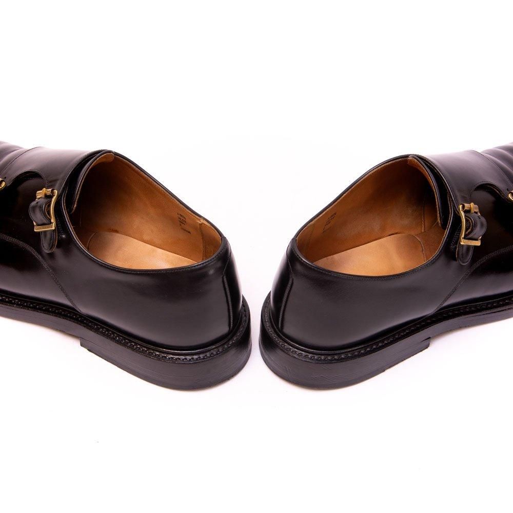 カルマンソロジー A6674 ダブルモンク ブラック サイズ6.5 - 中古革靴