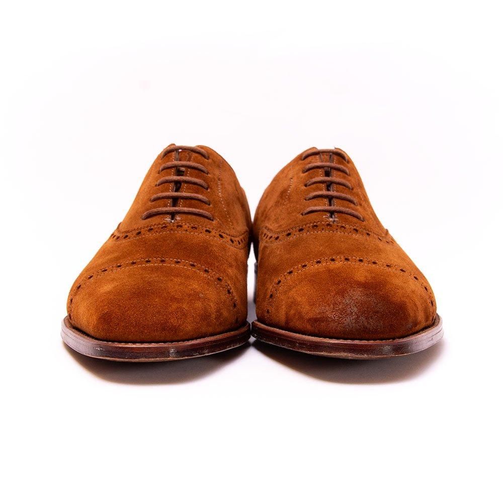 【John Lobb】 AVON(エイボン)　クォーターブローグ 茶箱期 6EE ジョンロブ AVON(エイボン)クォーターブローグ ブラックスエード