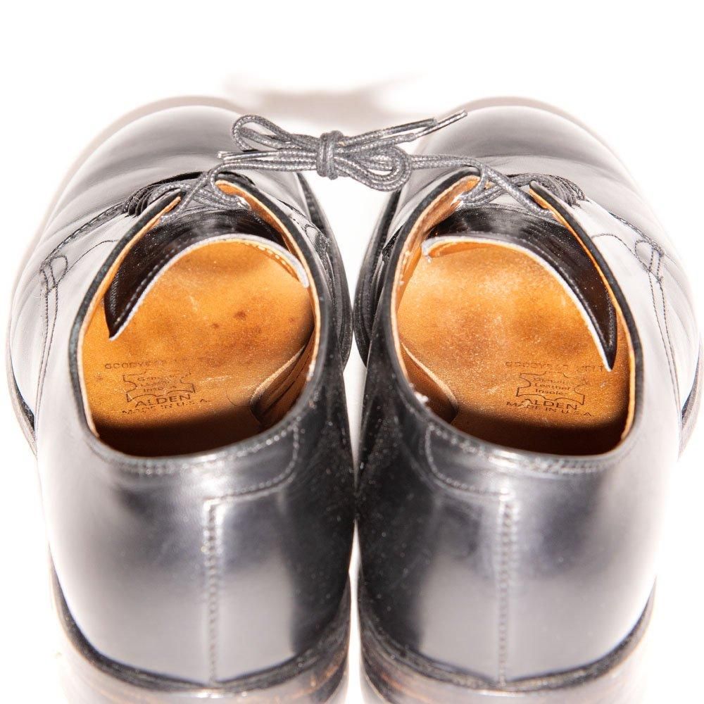 オールデン 53711 プレーントゥ ブラック ミリタリーラスト サイズ9D