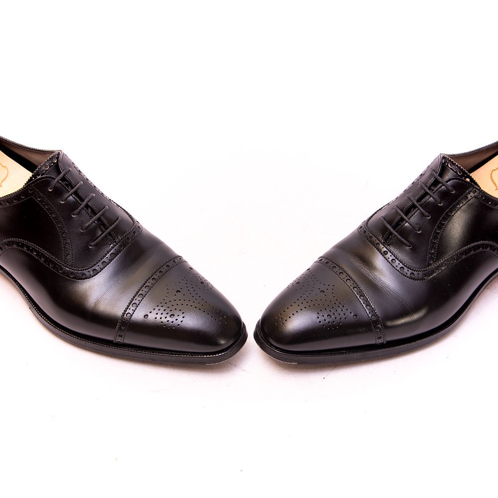 フォスターu0026サン SANDRINGHAM(サンドリンガム) セミブローグ ブラック 自社工場製 サイズ7.5E -  中古革靴販売|革靴の通販ラスタイルシューズショップ