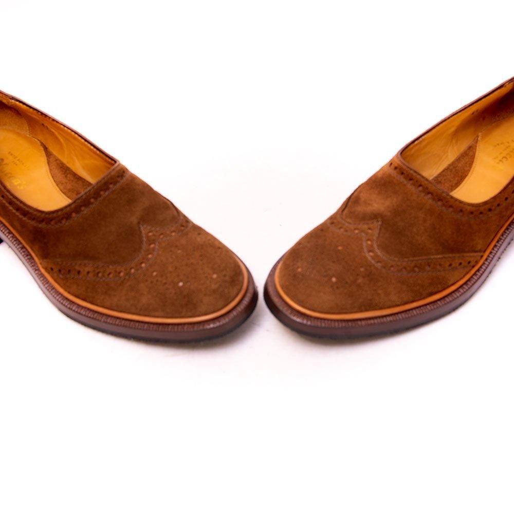 レユッカス Y25116 ウイングチップ スリッポン スエード ブラウン