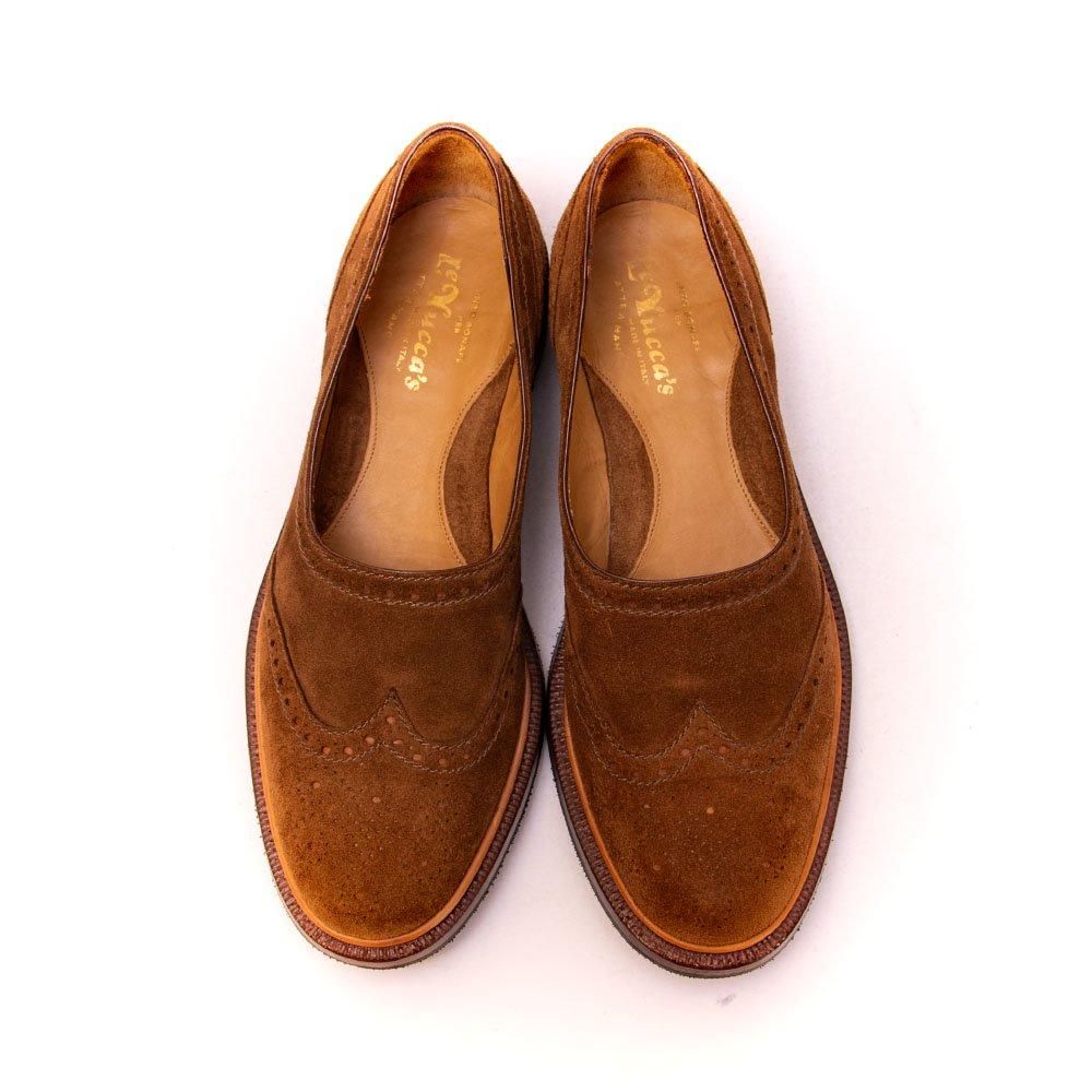 レユッカス Y25116 ウイングチップ スリッポン スエード