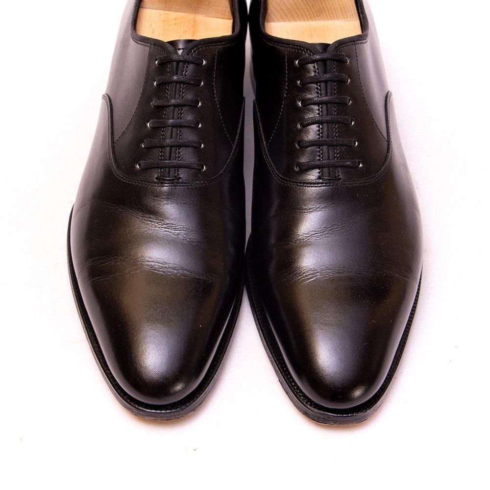 ジョンロブ、ガルニエ　7 1/2 ジョンロブ GARNIERⅡ(ガルニエ2)プレーントゥ ブラック プレステージ