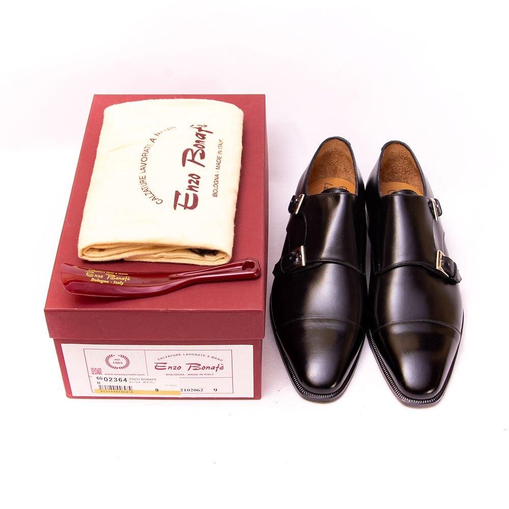 エンツォボナフェ 2364 ダブルモンク ブラック サイズ9 - 中古 エンツォボナフェ 2364 ダブルモンク ブラック サイズ9 - 中古