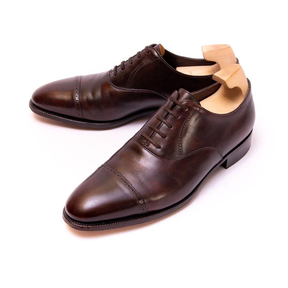 美品 ねが 【ジョンロブ JOHN LOBB】 CITY2 シティ2 レザー キャップ 