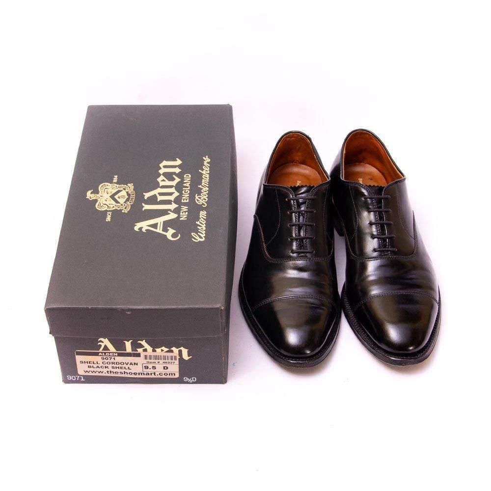 Alden オールデン コードバン ストレートチップ 9071 7.5 E オールデン 9071ストレートチップ コードバン ブラック
