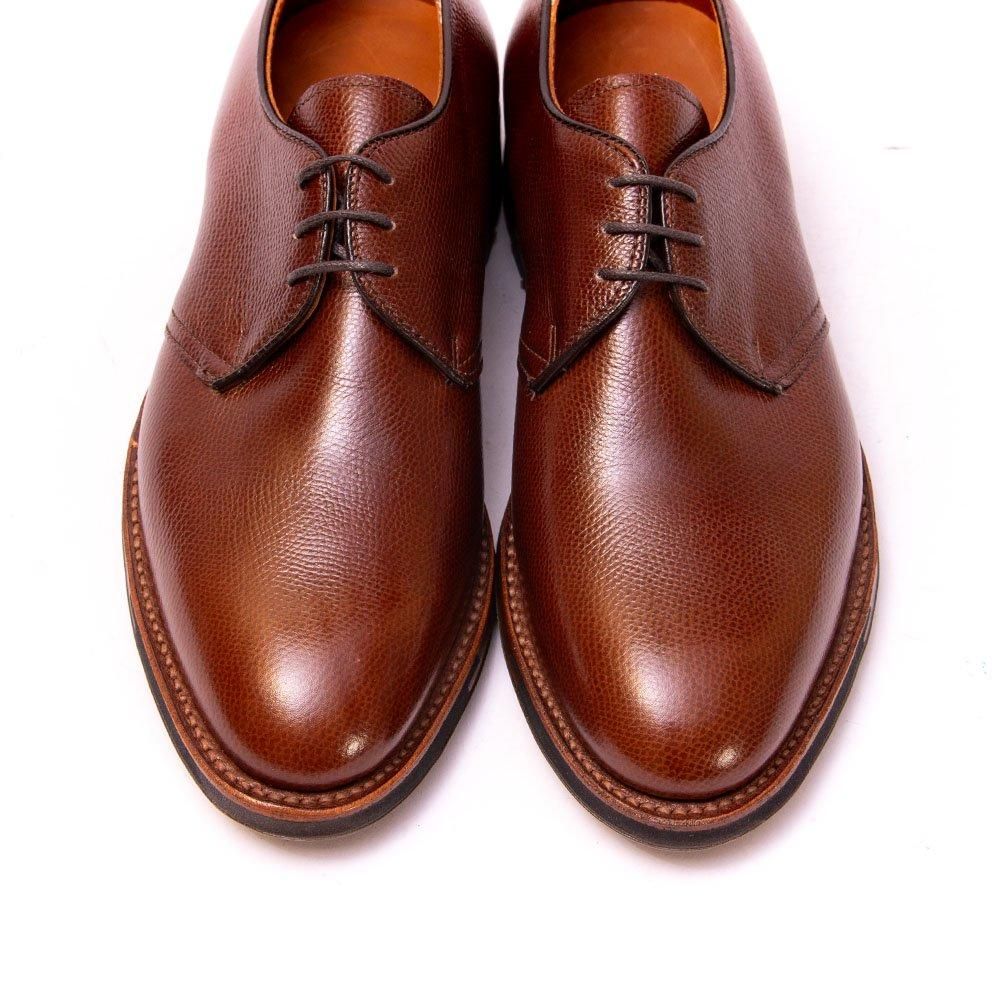 新品 Alden グレインレザー US8.5D 942C ブラウン Alden オールデン 942C プレーントゥ ブラウン アルパインカーフ
