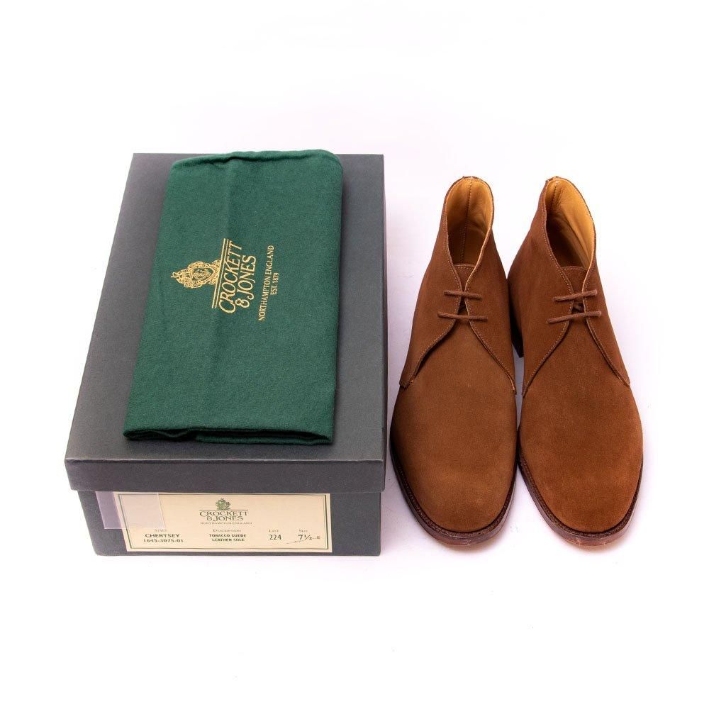 未使用品 クロケット&ジョーンズ チャッカブーツ CHERTSEY 茶 9 CROCKETT&JONES クロケット＆ジョーンズ CROCKETT＆JONES レペロ