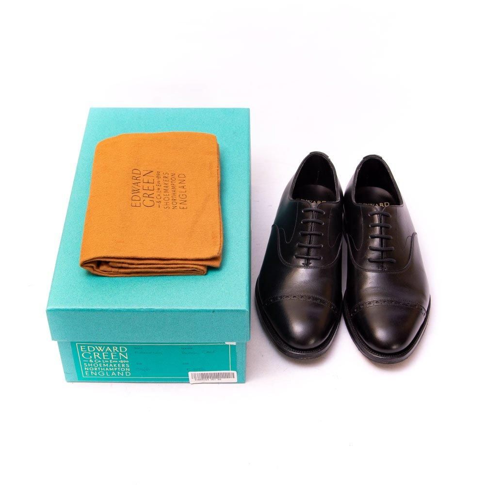 【美品】エドワードグリーン バークレー ブラック 202 エドワードグリーン BERKELEY(バークレー) パンチドキャップ ブラック