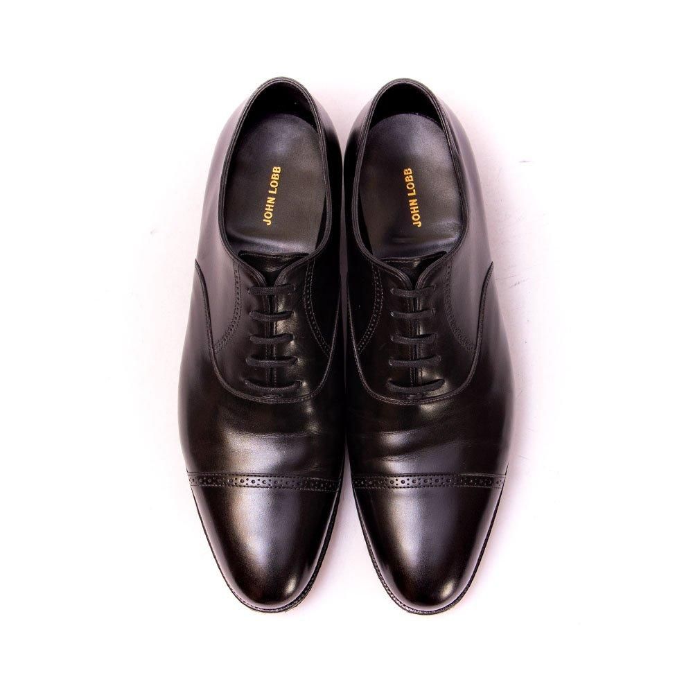 ジョンロブ PHILIP2(フィリップ2) パンチドキャップトゥ ブラック