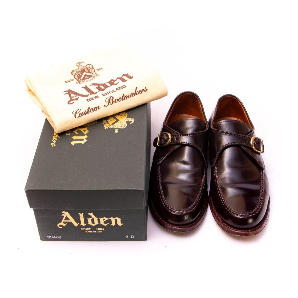 オールデン N8406 ハンドソーン シングルモンク Uチップ コードバン