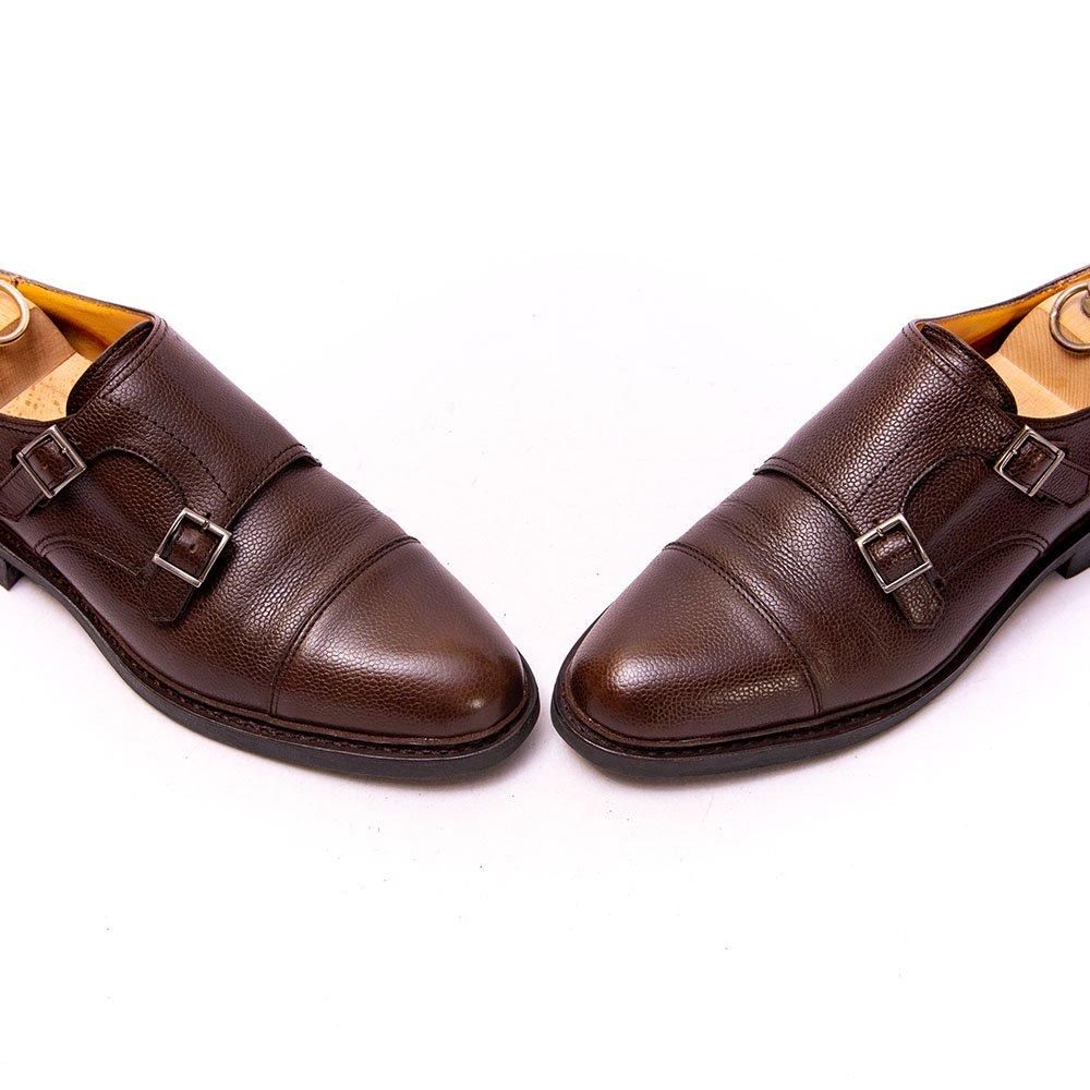 パラブーツ POE(ポー)ダブルモンク ダークブラウン グレインレザー