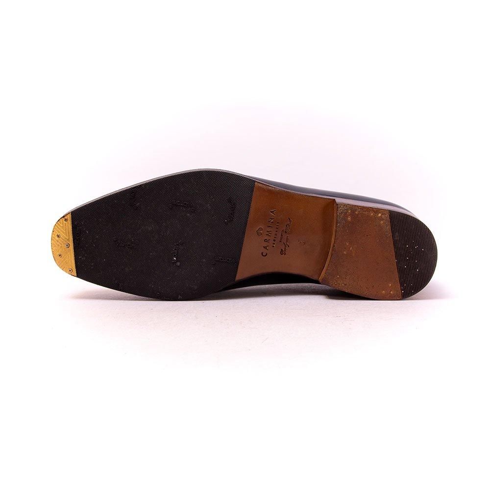 SALE CARMINA ブラックコードバン　ホールカット　6 SALE CARMINA ブラックコードバン ホールカット 6 - メルカリ