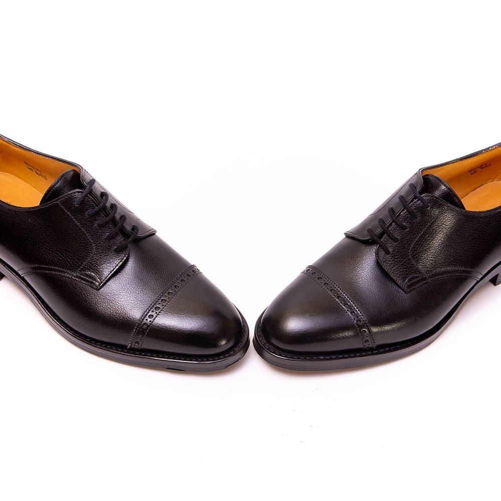 ジョンロブ RUSSEL(ラッセル)パンチドキャップ ブラック バッファロー