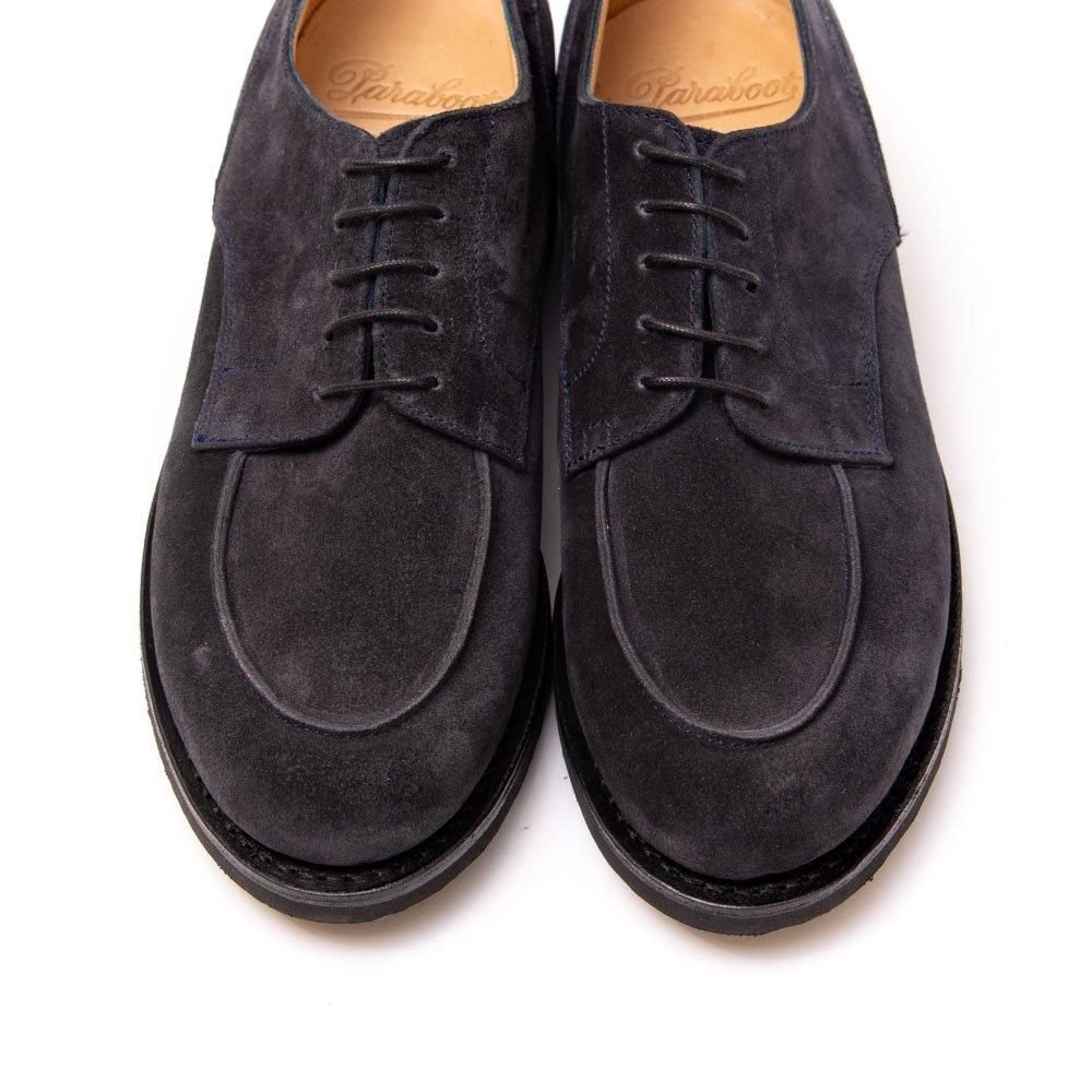 パラブーツ CHAMBORD(シャンボード)Uチップ ネイビー スエード ドレス