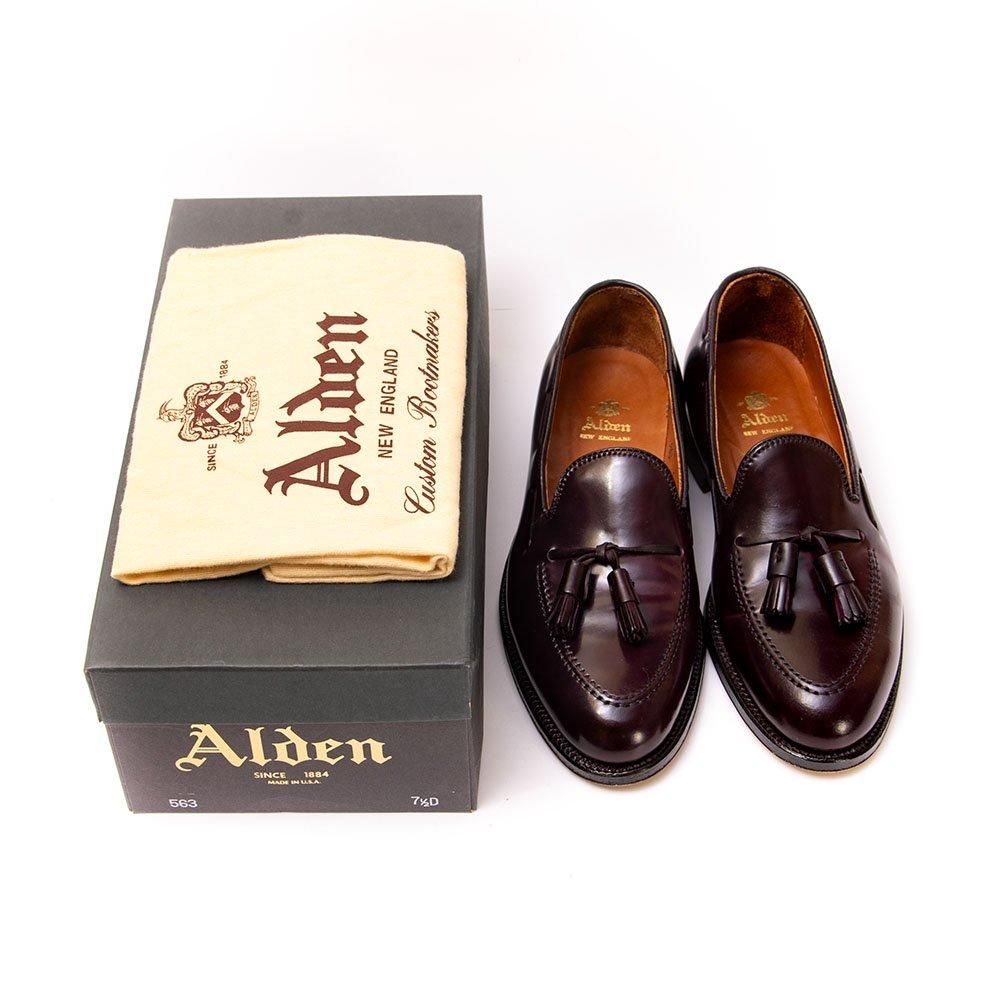 ALDEN オールデン コードバン タッセル　バーガンディ　7 ALDEN】オールデン タッセルローファー コードバン バーガンディ