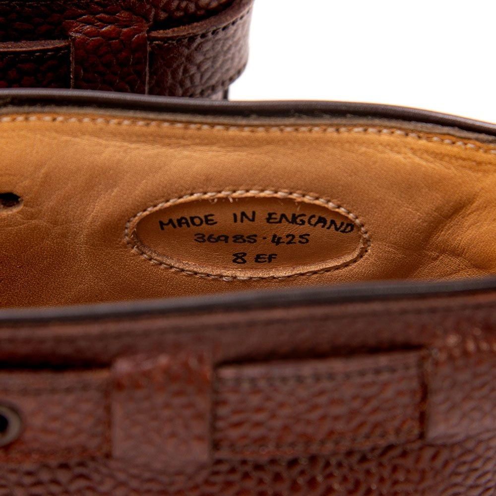 グレンソン キャップトゥブーツ グレインレザー ダークブラウン フット