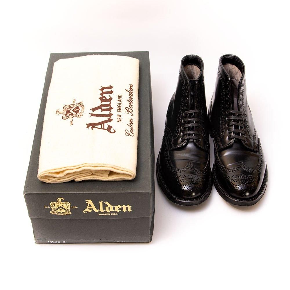 Alden 44695 Black Shell Cordovan Wing Tip Boot | Alden Model