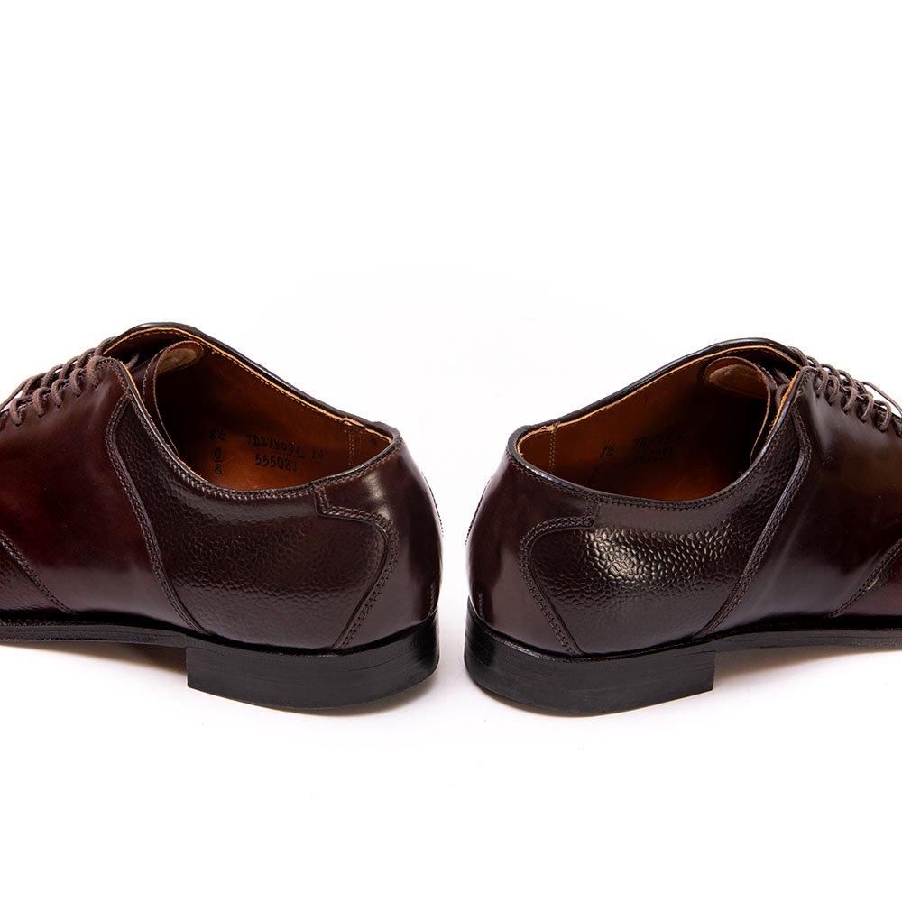 オールデン 55508F プレーントゥ サドル 型押しコードバン×コードバン