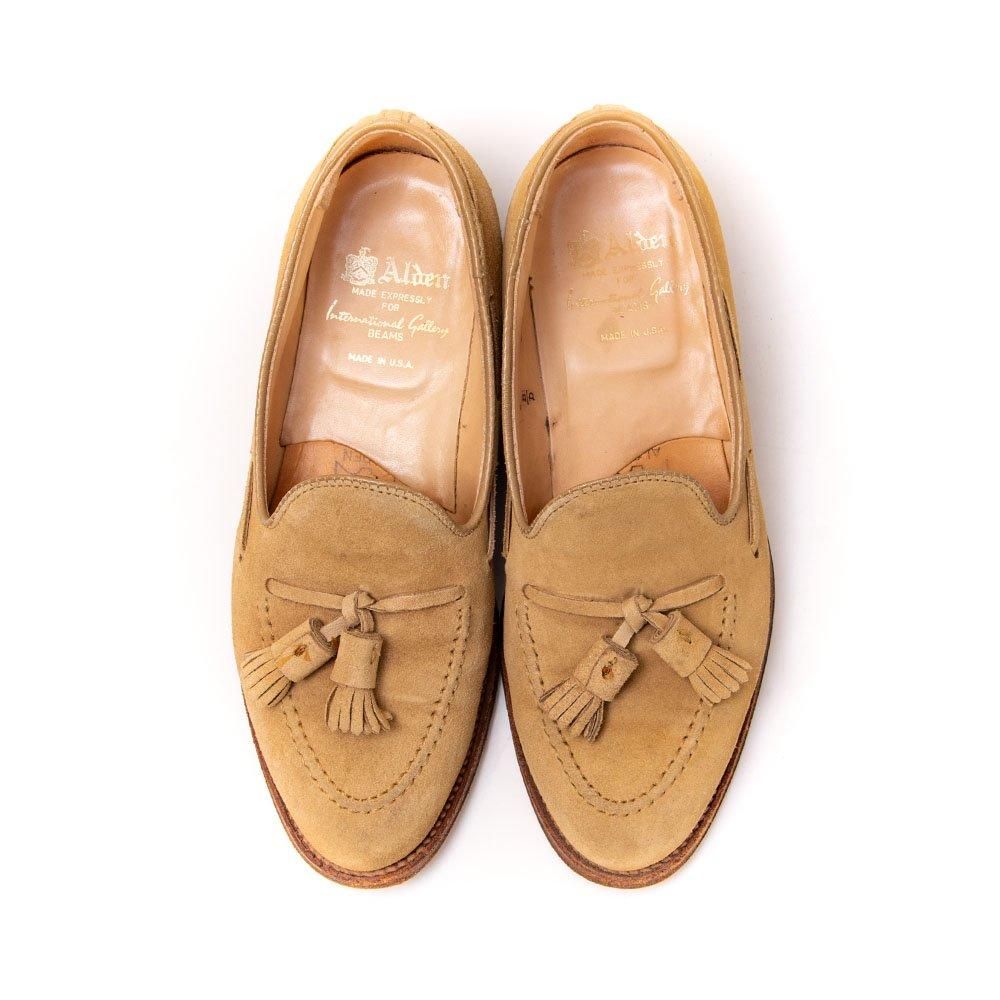 スーパーセール 目玉商品 BEAMS×Aldenスエード モカシンベージュ 靴