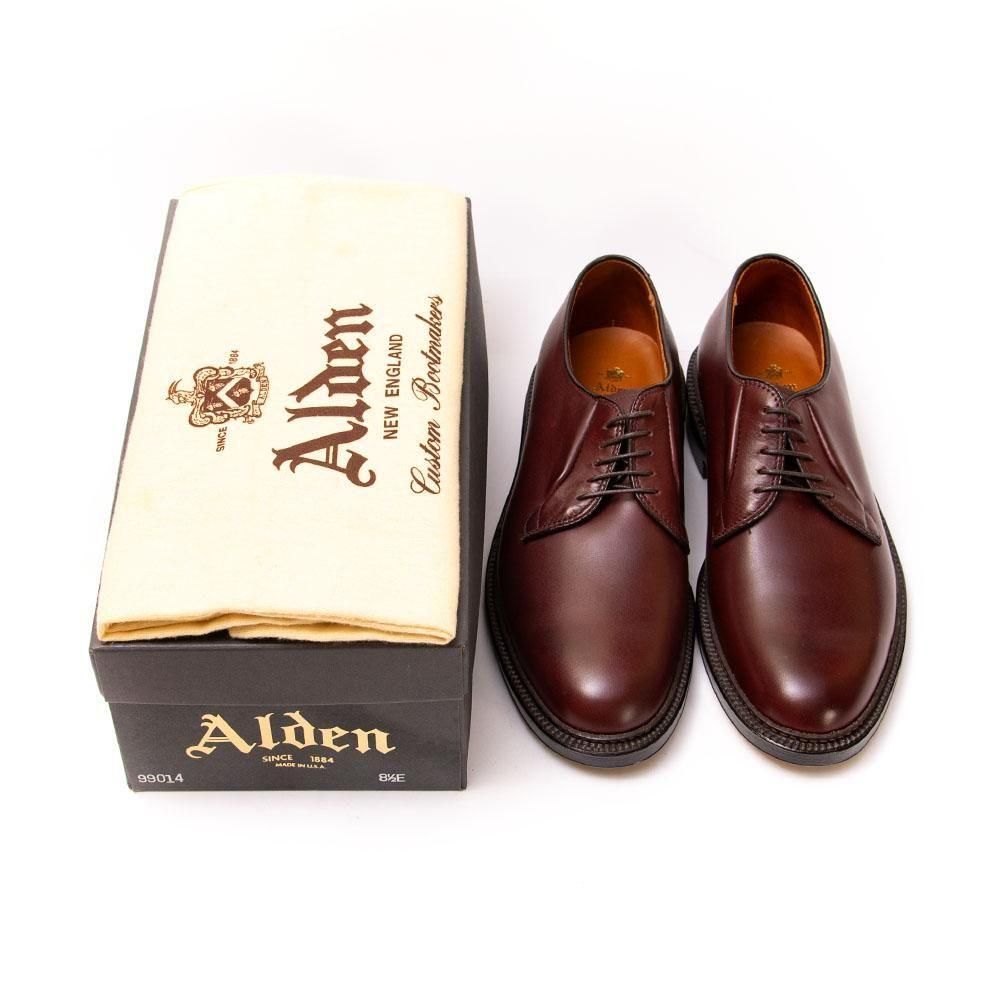 オールデン 99014 プレーントゥ ワインレッド サイズ8.5E - 中古革靴