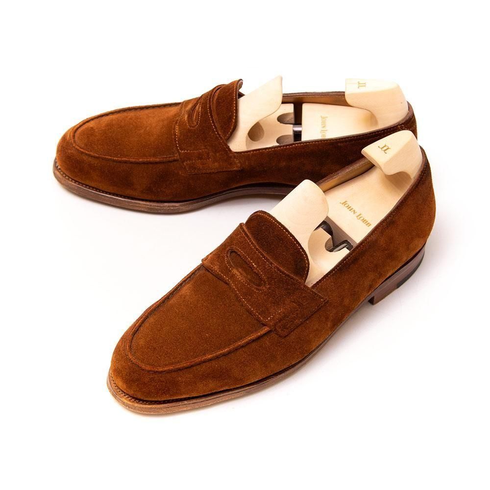 JOHN LOBB LOPEZ スエード ローファー ラバーソールのスウェードロペス】ジョンロブ LOPEZ SUEDE Black