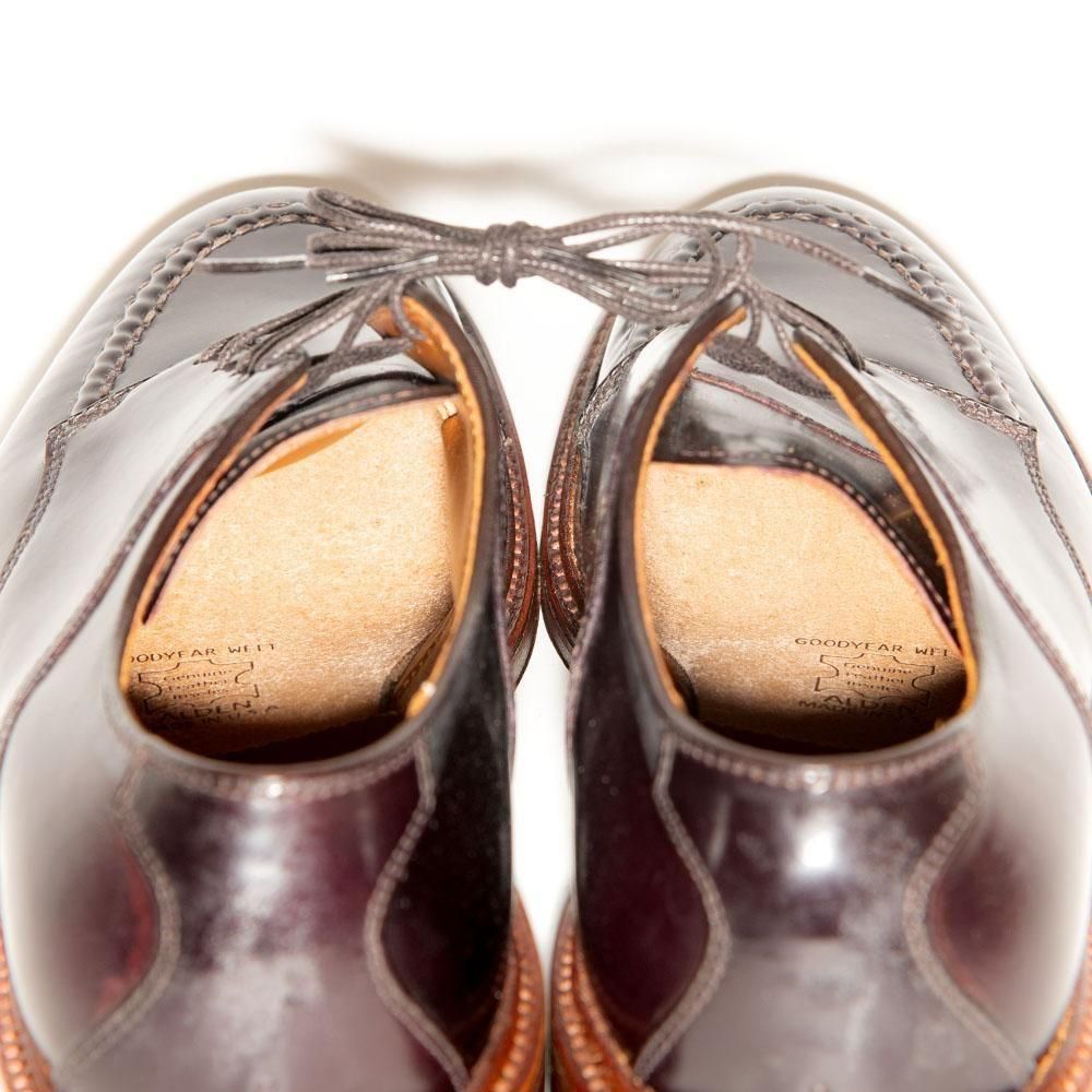 オールデン D7604 Uチップ サドルシューズ バーガンディ コードバン