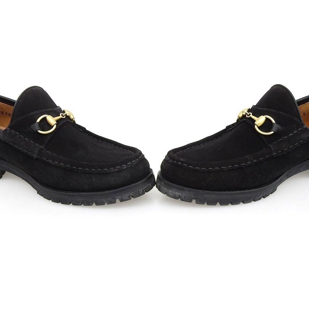 Gucciブラックスエード ローファー 36C 831269_AAEQY_1000_001_100_0000