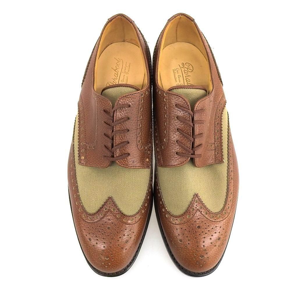 パラブーツ ウイングチップ フルブローグ コンビ グレインレザー