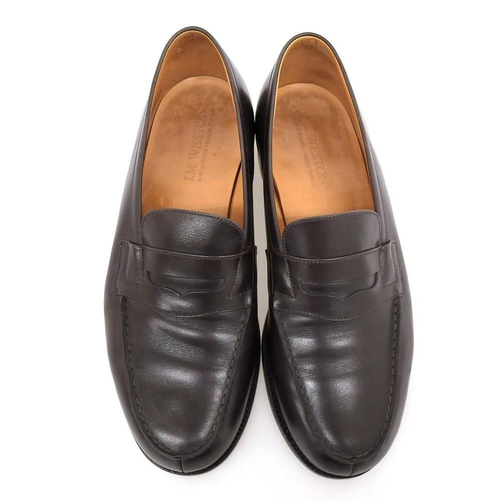 ジェイエムウエストン 180 シグニチャーローファー グレイ サイズ8D