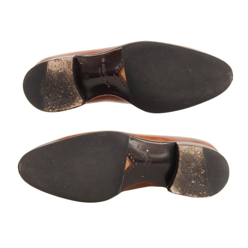 マグナーニ タッセルローファー ブラウン シャドーステッチ