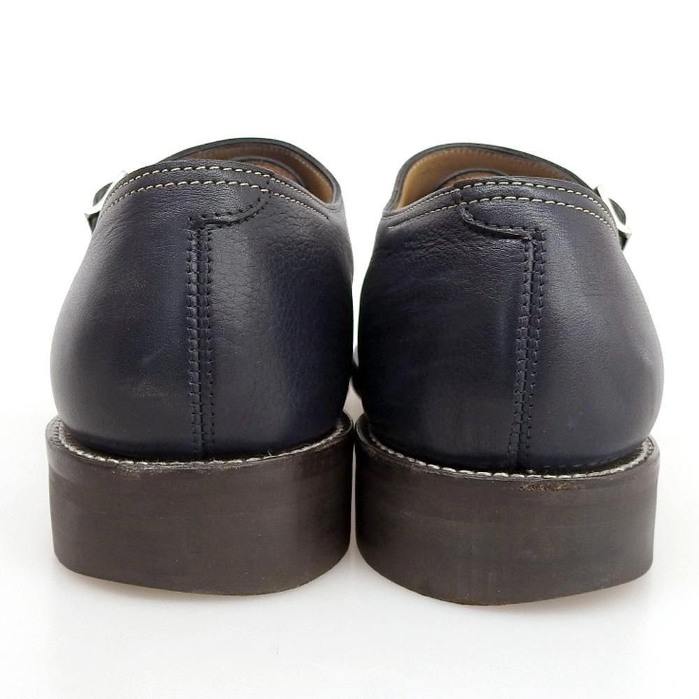 ジョンロブ　ネイビー レザー シューズ サイズ8 JOHN LOBB ジョンロブ マイアミ レザー ローファー シューズ メンズ