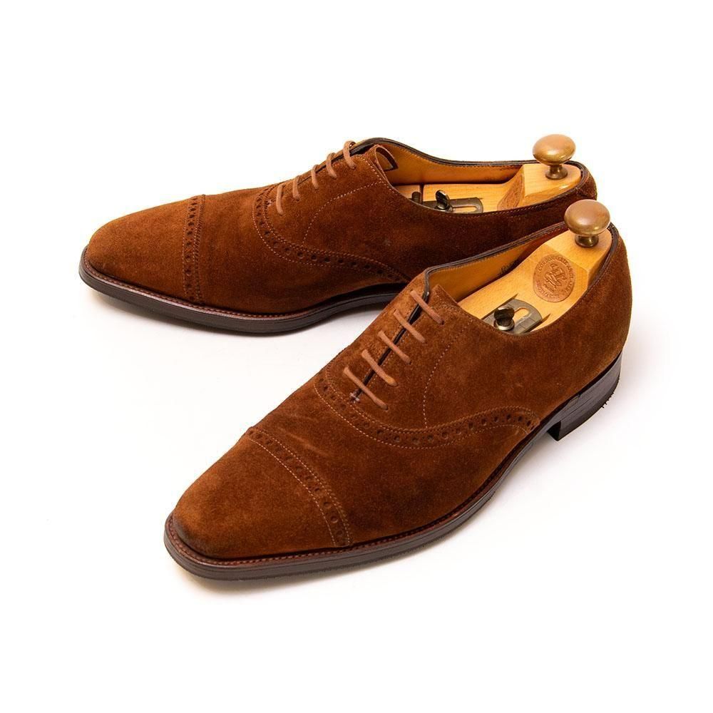 ジョンロブ AVON(エイボン)クォーターブローグ タバコスエード 茶色箱