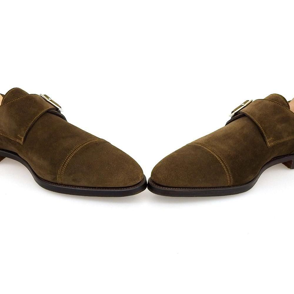 JOHN LOBB ジョンロブ 　シングルモンク　スエード JOHN LOBB 良品 ジョンロブ UK6.5E モンクストラップ DELANO