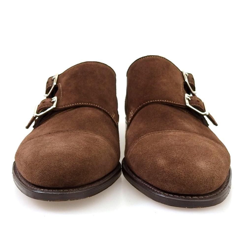 ジョンロブ WILLIAM(ウィリアム)ダブルモンク ダークブラウン スエード アンライニング サイズ7E