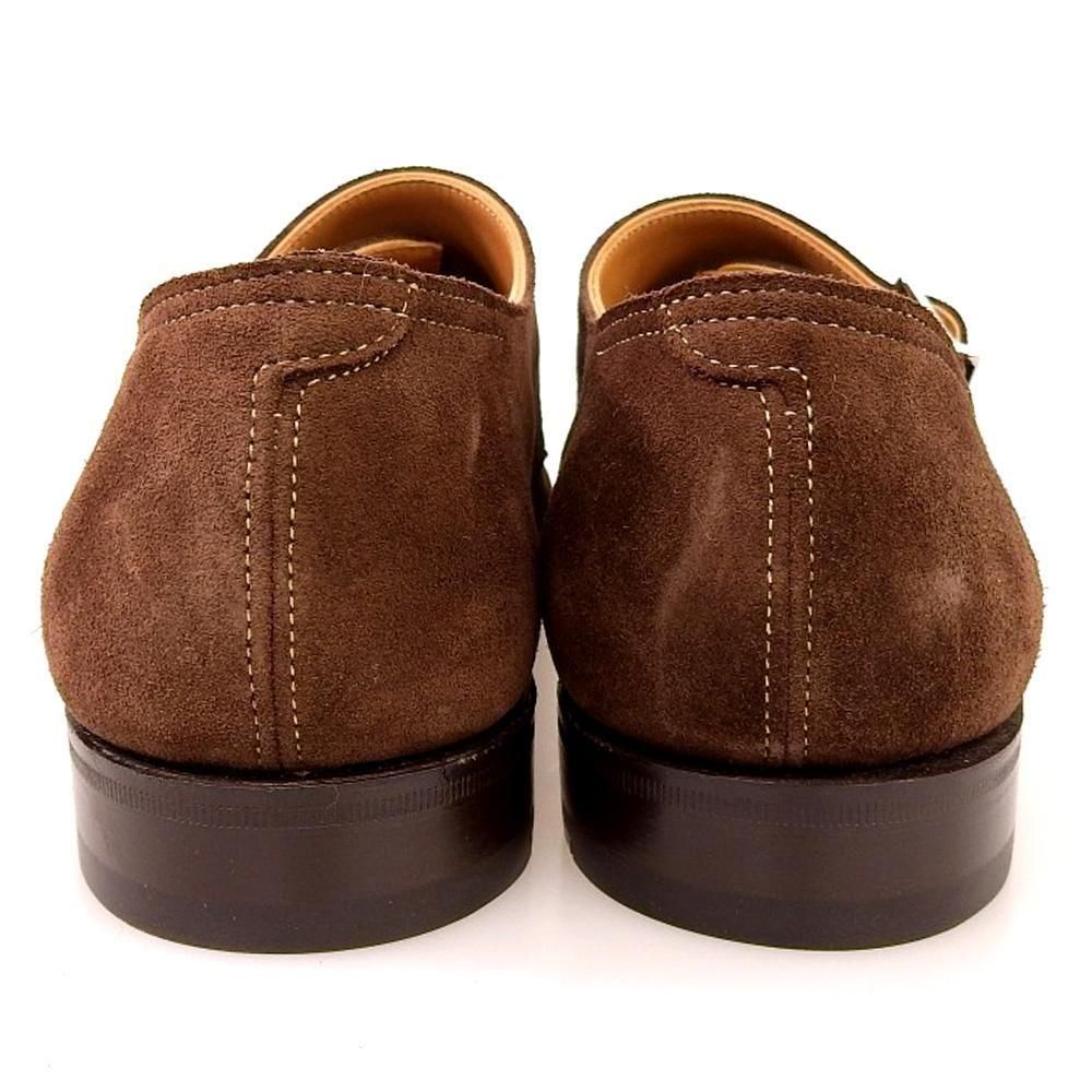 ジョンロブ WILLIAM(ウィリアム)ダブルモンク ダークブラウン スエード アンライニング サイズ7E