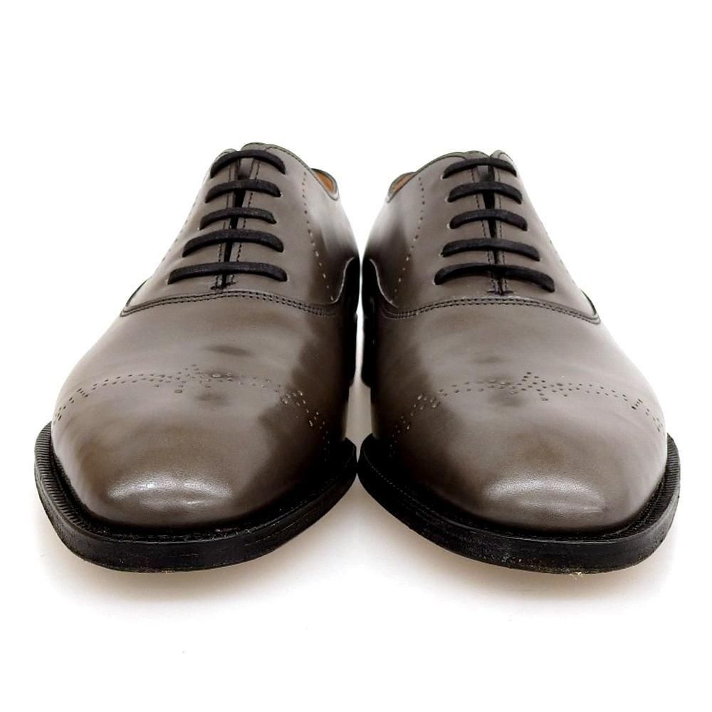 ジョンロブ ASCOT(アスコット)プレーントゥ メダリオン グレー オーガストカーフ プレステージ サイズ6E