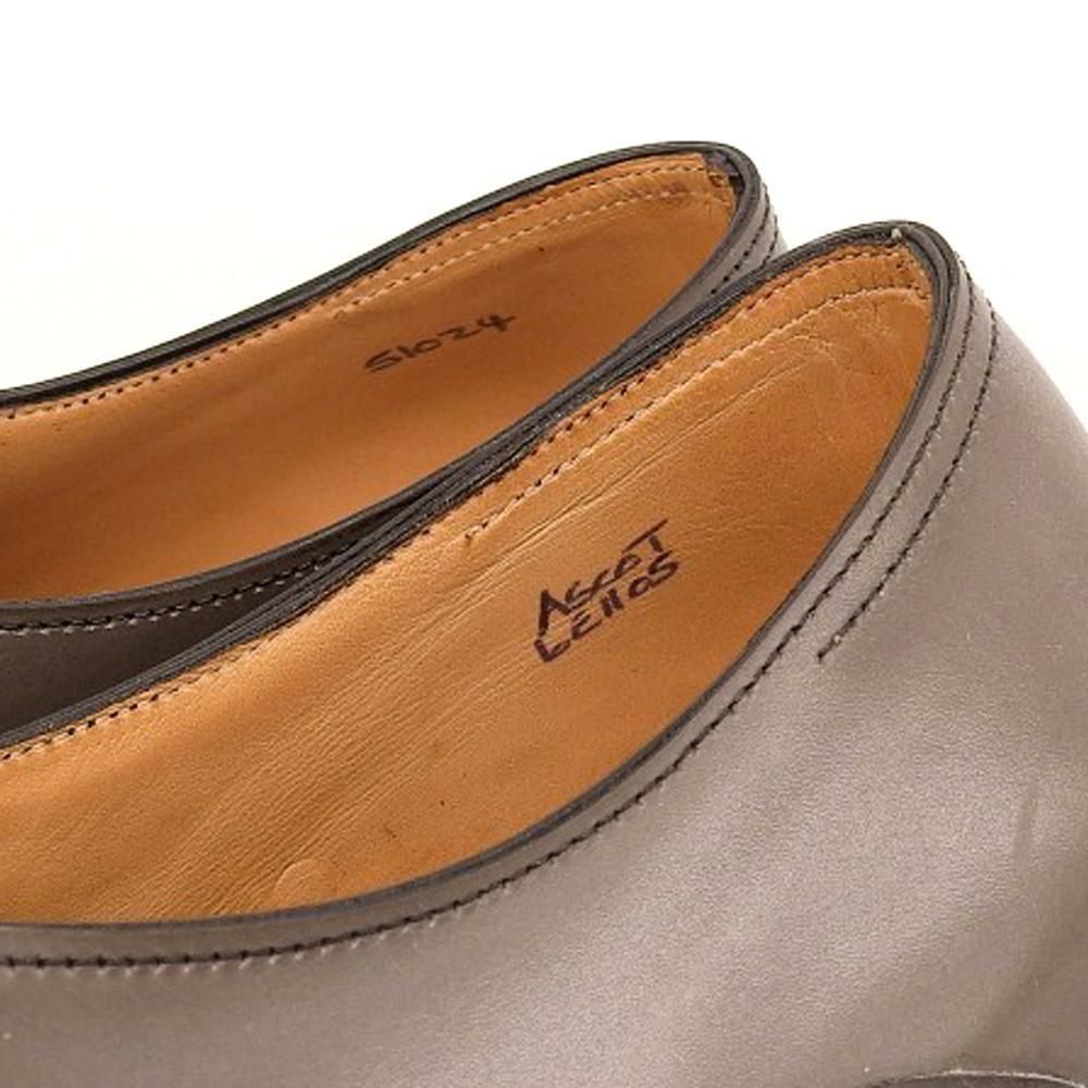 ジョンロブ ASCOT(アスコット)プレーントゥ メダリオン グレー オーガストカーフ プレステージ サイズ6E